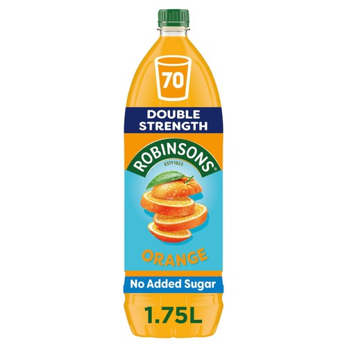 Robinsons Double Strength Orange No Added Sugar Squash 1.75L