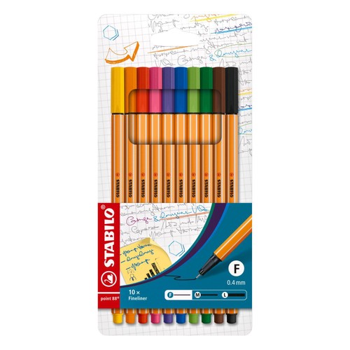 Stabilo Point 88 Fine Liner Wallet 10