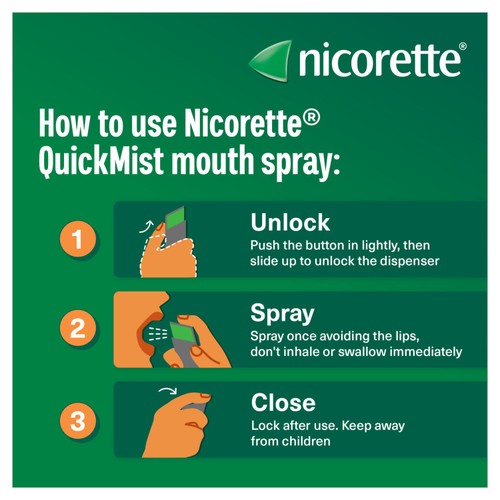 Nicorette QuickMist Mouthspray Freshmint (Stop Smoking Aid) thumbnail 3