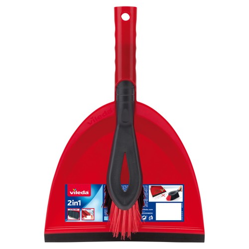 Vileda 2 in 1 Dustpan and Brush Set