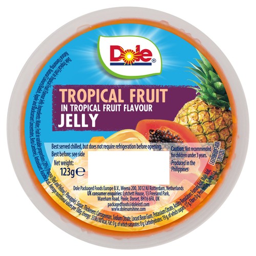 Dole Fruit in Jelly Tropical Fruit in Tropical Flavour Jelly 123g thumbnail 2