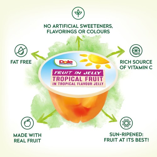 Dole Fruit in Jelly Tropical Fruit in Tropical Flavour Jelly 123g thumbnail 4