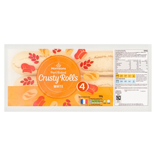 Morrisons Bake at Home Crusty White Rolls