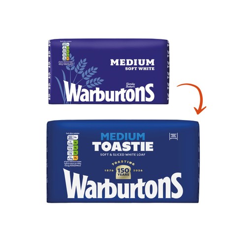 Warburtons Medium White Bread 800g thumbnail 2