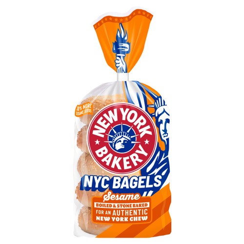 New York Bakery Co. Sesame Bagel 5 Pack thumbnail 2