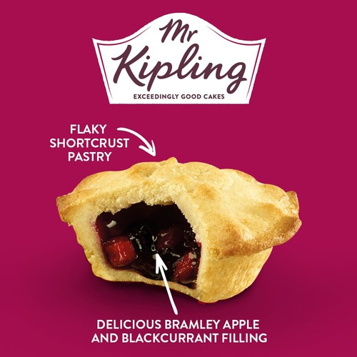 Mr Kipling Apple & Blackcurrant Pies Multipack Snack 6pk thumbnail 2