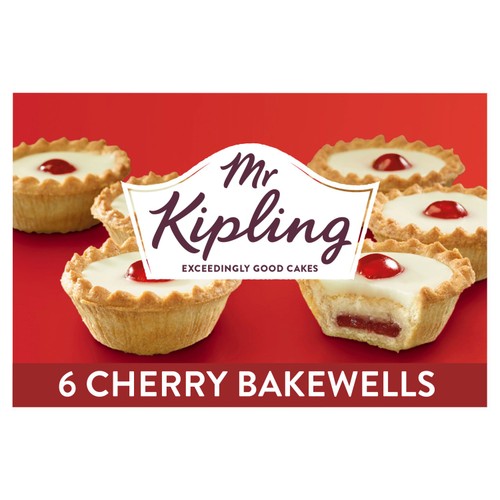 Mr Kipling Cherry Bakewell Tarts Cakes 6 Pack