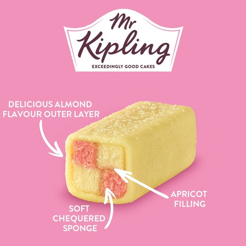 Mr Kipling Mini Battenberg Cakes Multipack Snack 5pk thumbnail 2