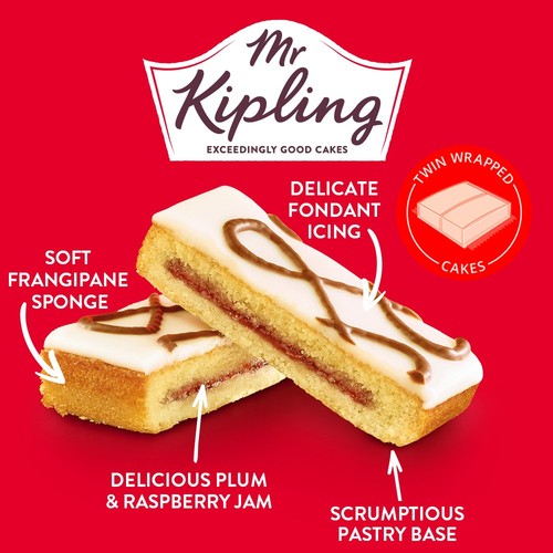 Mr Kipling Bakewell Slices Cakes Multipack Snack 3x2pk thumbnail 3