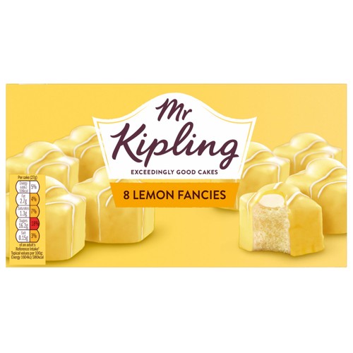 Mr Kipling Lemon Fancies Cakes Multipack Snack 8pk thumbnail 2