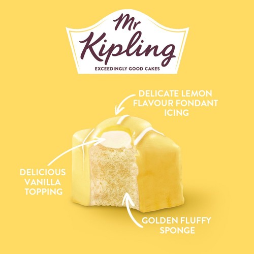 Mr Kipling Lemon Fancies Cakes Multipack Snack 8pk thumbnail 3