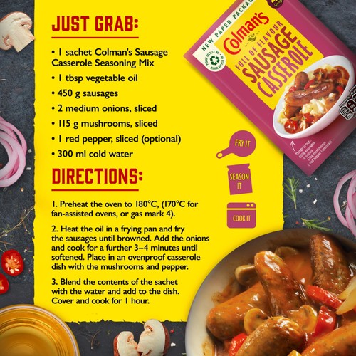 Colman's Sausage Casserole Recipe Mix thumbnail 3