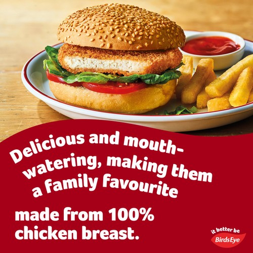 Birds Eye 4 Wholegrain Breaded Chicken Burgers 200g thumbnail 2