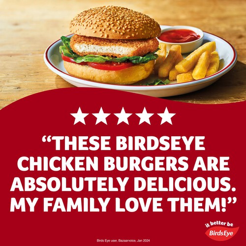Birds Eye 4 Chicken Burgers with Golden Wholegrain 200g thumbnail 3