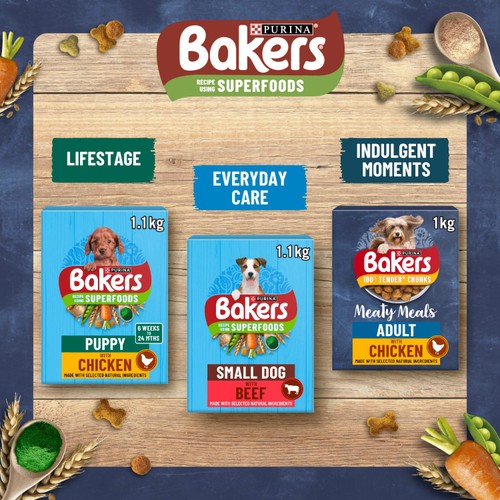 Bakers Meaty Meals Adult Dry Dog Food Beef thumbnail 4