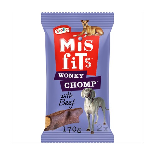Misfits Wonky Chomp Adult Medium Dog Treats Liver 2 Stick