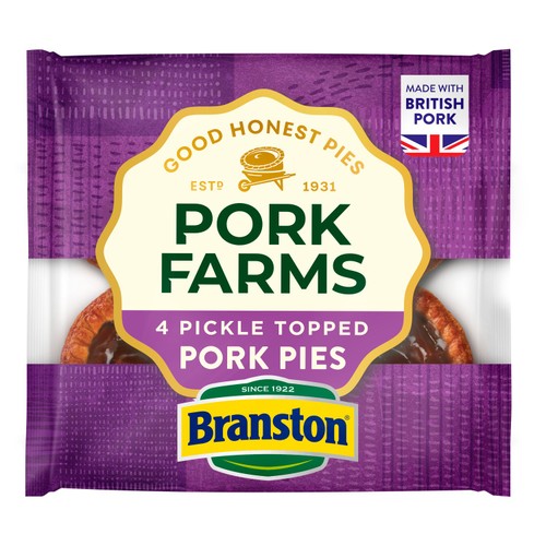Pork Farms 4 Branston Pies