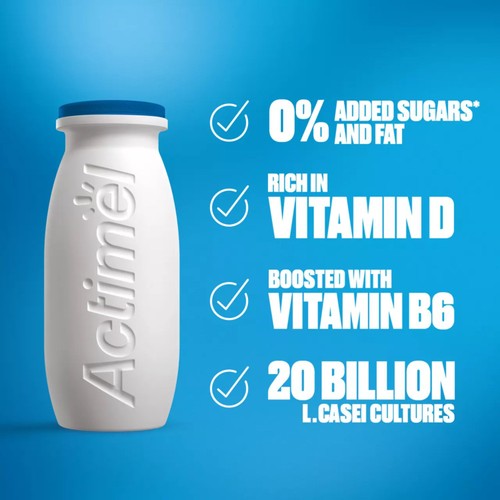 Actimel 0% Fat Strawberry Yogurt Drinks thumbnail 4