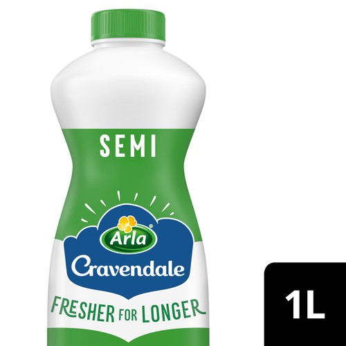 Cravendale Filtered Fresh Semi Skimmed Milk Fresher for Longer 1L thumbnail 2