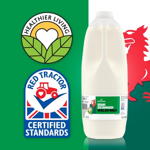 Morrisons Welsh Semi Skimmed Milk 4 pint thumbnail 3