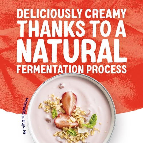 Alpro No Bits Strawberry-Banana & Peach-Pear Yoghurt Alternative 4x125g thumbnail 3