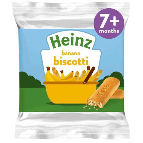 Heinz Banana Biscotti Baby Food Snacks 7+ Months 