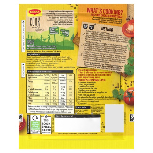 Maggi Juicy Sticky BBQ Chicken Herb and Spice Seasoning Mix thumbnail 2