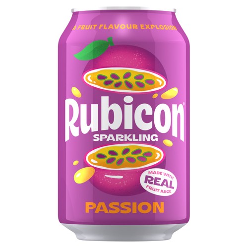Rubicon Sparkling Passionfruit Soft Drink Can 330ml