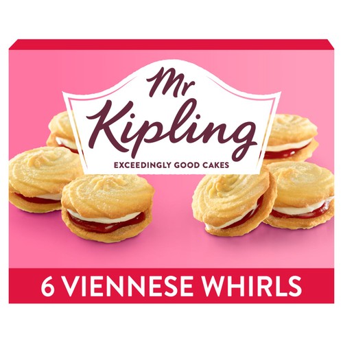 Mr Kipling Viennese Whirls Biscuits Multipack Snack 6pk