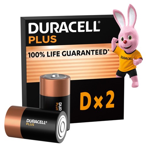Duracell Plus D Alkaline Batteries