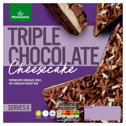 Morrisons Triple Chocolate Cheesecake 