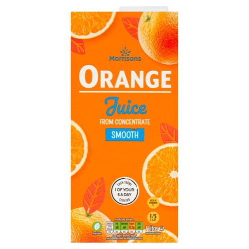 Morrisons Orange Juice From Concentrate Smooth 1L