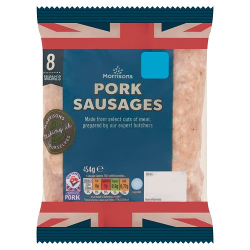Morrisons  Butcher's Style 8 Pork Sausages 454g thumbnail 2