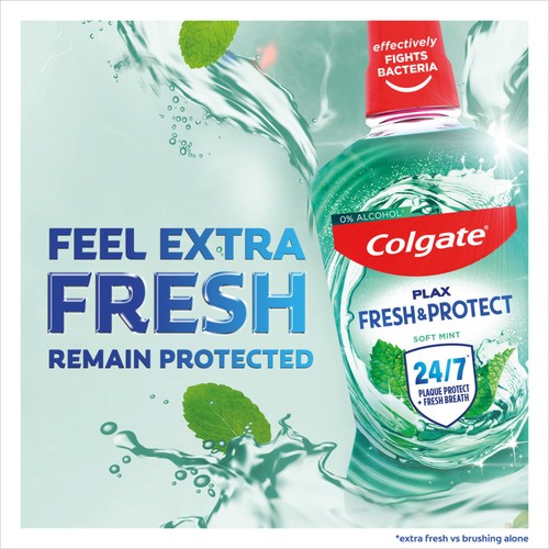 Colgate Plax Soft Mint Mouthwash Alcohol Free 500ml thumbnail 2