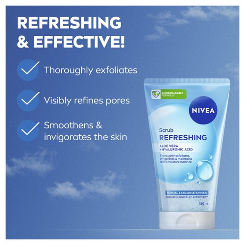 NIVEA Refreshing Exfoliating Face Scrub for Normal & Combination Skin  thumbnail 3