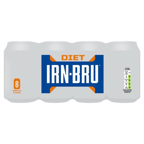 DIET IRN-BRU Soft Drink Can Multipack 8x330ml
