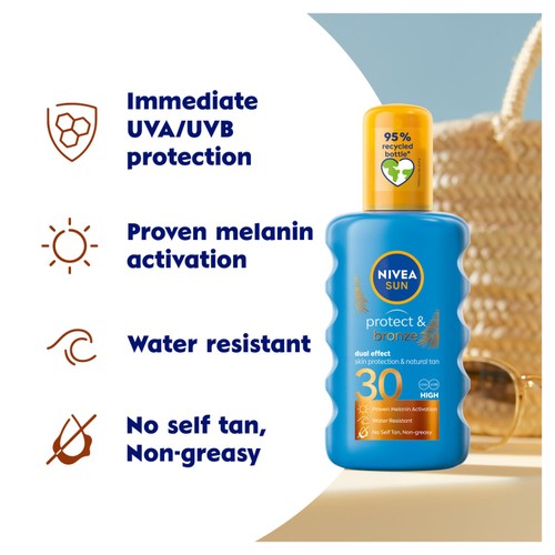 NIVEA SUN Protect & Bronze Sun Cream Spray SPF30  thumbnail 2