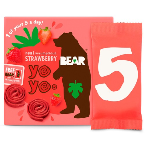 BEAR Yoyos Strawberry Multipack 5 Pack