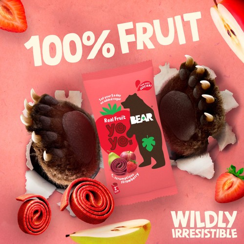 BEAR Yoyos Strawberry Multipack 5 Pack thumbnail 2