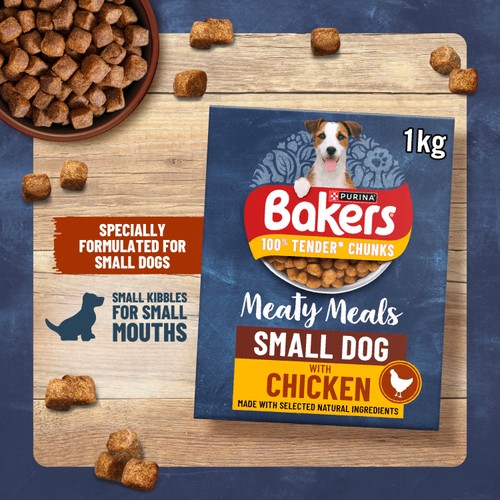 Bakers Meaty Meals Small Dog Beef Dry Dog Food  thumbnail 2