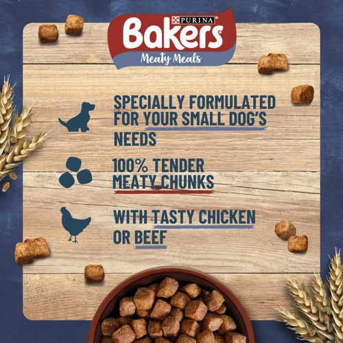 Bakers Meaty Meals Small Dog Beef Dry Dog Food  thumbnail 5