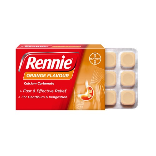 Rennie Orange Heartburn & Indigestion Chewable Tablets thumbnail 2