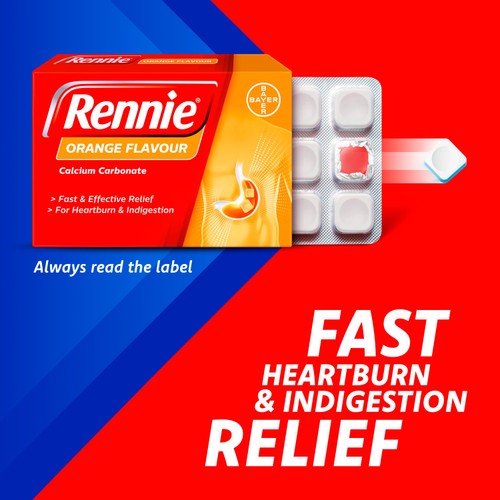 Rennie Orange Heartburn & Indigestion Chewable Tablets thumbnail 5