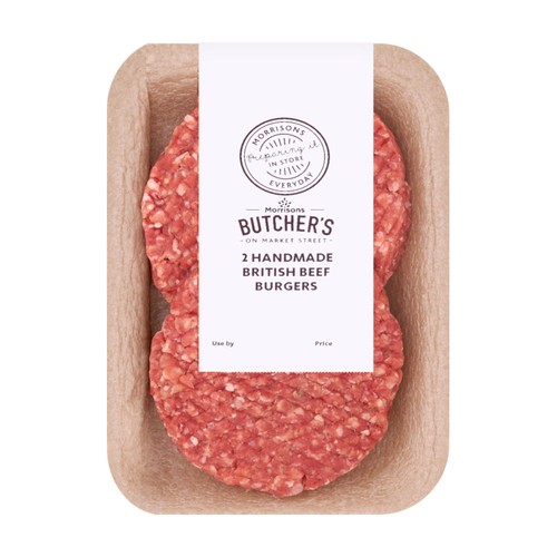Morrisons British Butchers Hand Made Steak Burgers 2 Pack