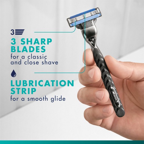 Gillette Mach 3 Razors For Men 8 Refill Razor Blades thumbnail 4