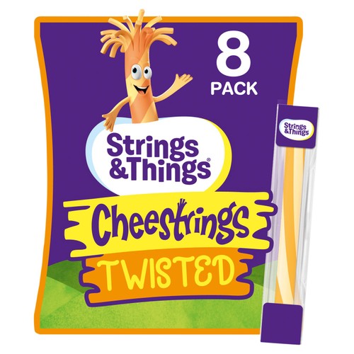 Strings & Things Cheestrings Twisted Cheese Snack 8x20g