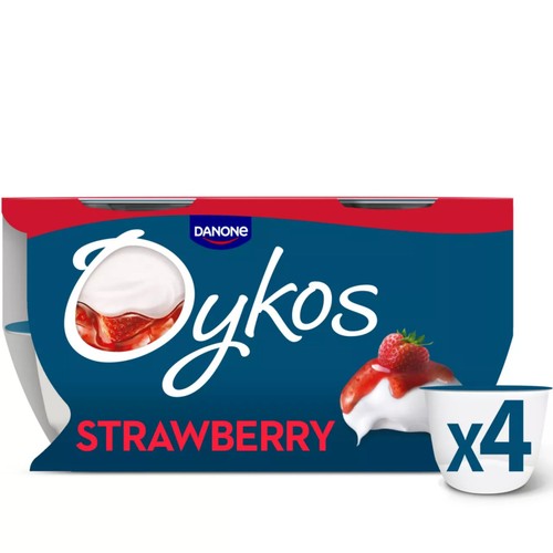 Oykos Strawberry Luxury Greek Style Yoghurt Dessert 4x110g