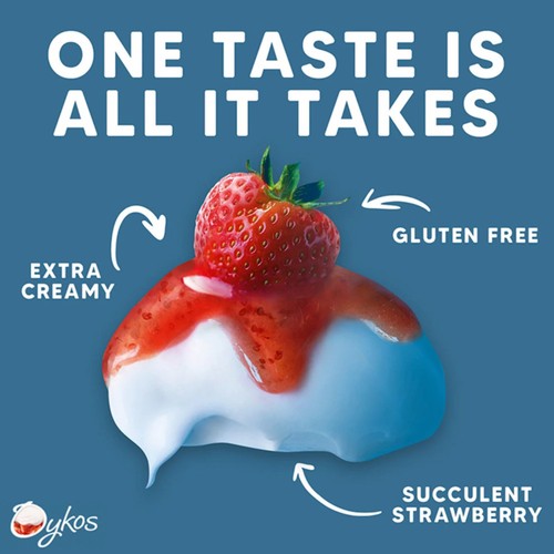 Oykos Strawberry Luxury Greek Style Yoghurt Dessert 4x110g thumbnail 2