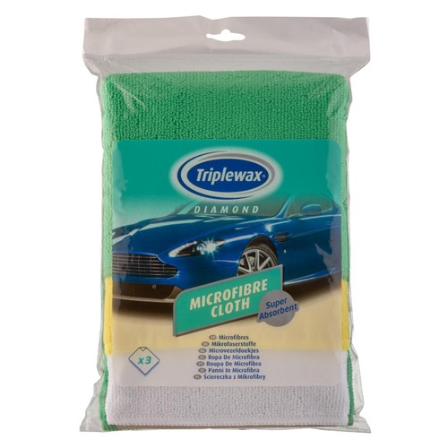 Triplewax Microfibre Cloth 3 Pack