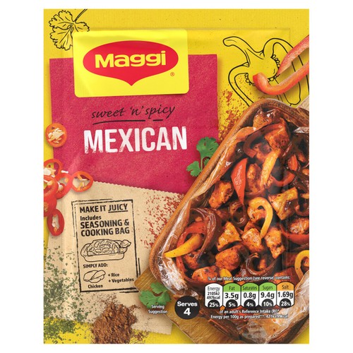 Maggi Sweet 'N' Spicy Mexican Seasoning Mix & Cooking Bag 40g thumbnail 2